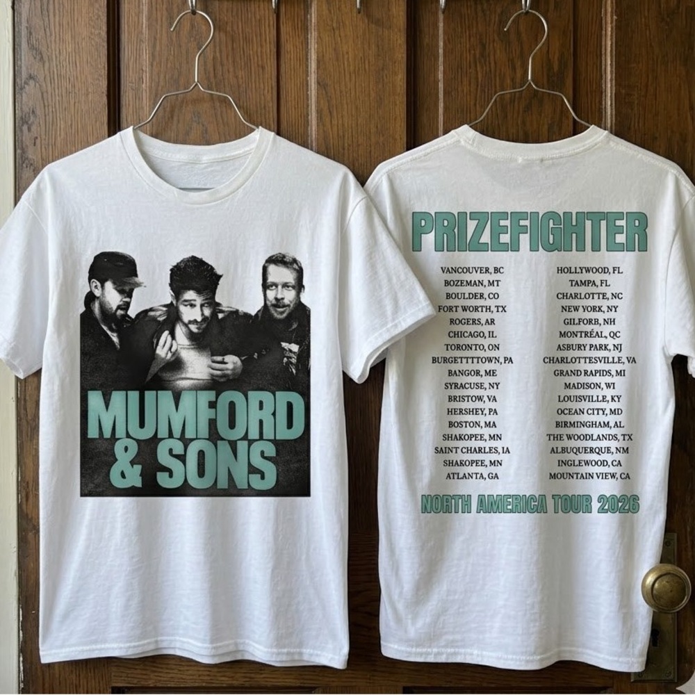 Mumford & Sons Bone Photo Print Tour T-Shirt